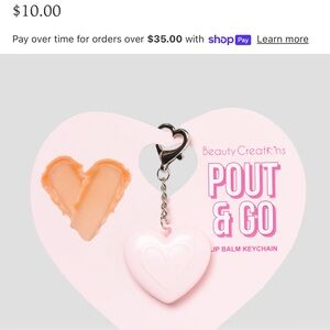 Beauty Creations Pout & Go Pink Lip Balm Keychain